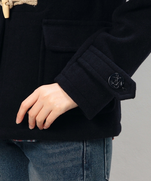 coen（コーエン）の「メルトンショートダッフルコート（ダッフルコート・レディース・ブラック/ネイビー/ベージュ・MEDIUM/LARGE）」の18枚目の写真