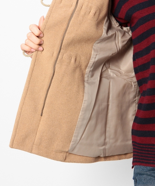 coen（コーエン）の「メルトンショートダッフルコート（ダッフルコート・レディース・ブラック/ネイビー/ベージュ・MEDIUM/LARGE）」の4枚目の写真