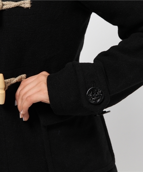 coen（コーエン）の「メルトンショートダッフルコート（ダッフルコート・レディース・ブラック/ネイビー/ベージュ・MEDIUM/LARGE）」の7枚目の写真