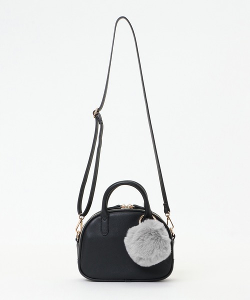 ikka（イッカ）の「お財布ボストンショルダーバッグ（ショルダーバッグ・レディース・ブラック/オフホワイト/イエロー・FREE）」の3枚目の写真