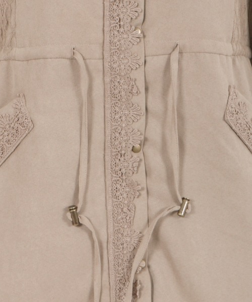 axes femme（アクシーズファム）の「フード付ミドル丈モッズコート（モッズコート・レディース・ネイビー/ベージュ/カーキ・MEDIUM/LARGE）」の6枚目の写真