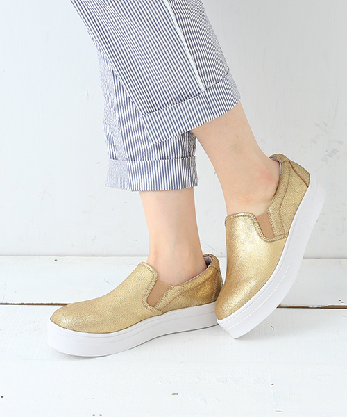 B:MING by BEAMS（ビーミングバイビームス）の「＜InRed 6月号掲載＞ビーミング by ビームス / プラットフォーム スリッポン（スニーカー・レディース・ホワイト/ブラック/ゴールド/その他・36/39/37/38）」の7枚目の写真