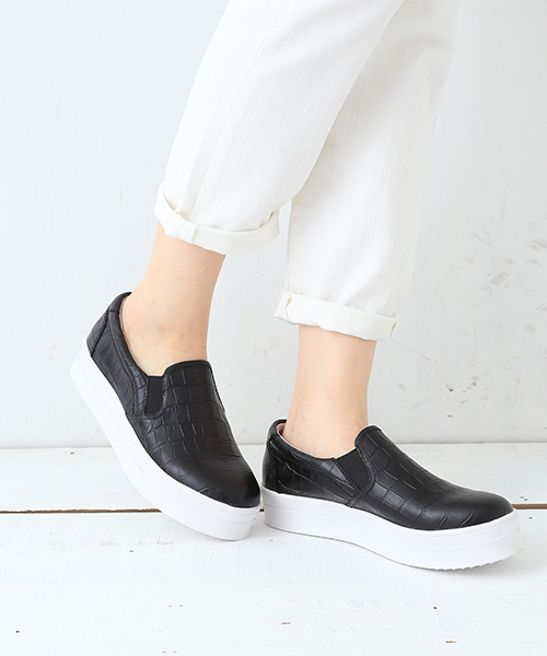 B:MING by BEAMS（ビーミングバイビームス）の「＜InRed 6月号掲載＞ビーミング by ビームス / プラットフォーム スリッポン（スニーカー・レディース・ホワイト/ブラック/ゴールド/その他・36/39/37/38）」の8枚目の写真