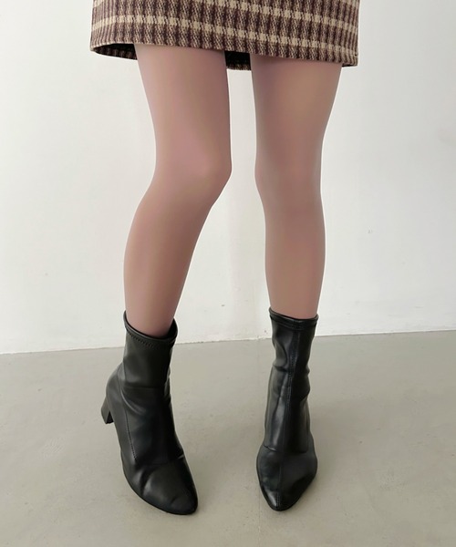 CLEA(クレア)の「フェイクストッキングあったかタイツ(タイツ/ストッキング・レディース・ブラック/ブラウン/グレー・FREE)」の5枚目の写真