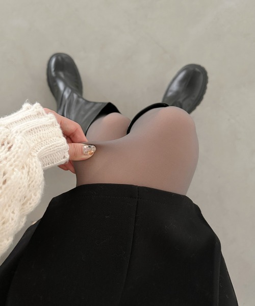 CLEA(クレア)の「フェイクストッキングあったかタイツ(タイツ/ストッキング・レディース・ブラック/ブラウン/グレー・FREE)」の14枚目の写真