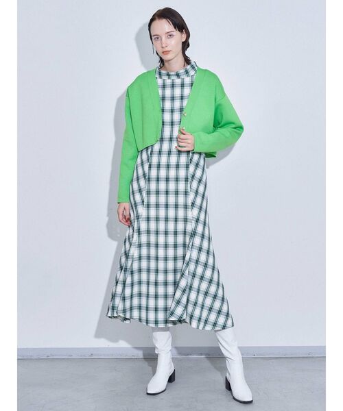 ELENDEEK（エレンディーク）の「Wフェイスショートカーディガン（カーディガン/ボレロ・レディース・ベージュ/グリーン/ラベンダー/オフホワイト・FREE）」の10枚目の写真