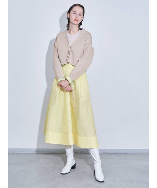 ELENDEEK（エレンディーク）の「Wフェイスショートカーディガン（カーディガン/ボレロ・レディース・ベージュ/グリーン/ラベンダー/オフホワイト・FREE）」の14枚目の写真