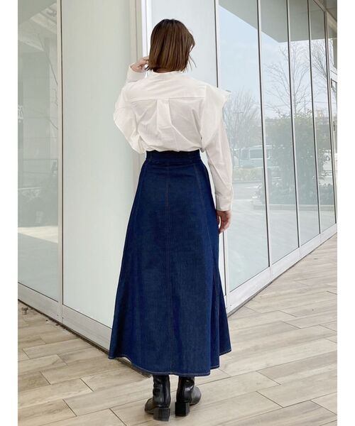 COTORICA（コトリカ）の「サイドフリルオーバーシャツ（シャツ/ブラウス・レディース・ブラック/オフホワイト/ダークオレンジ・FREE）」の16枚目の写真