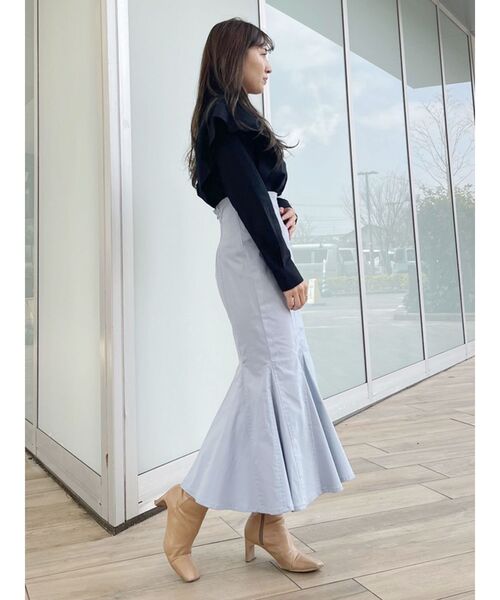 COTORICA（コトリカ）の「サイドフリルオーバーシャツ（シャツ/ブラウス・レディース・ブラック/オフホワイト/ダークオレンジ・FREE）」の19枚目の写真