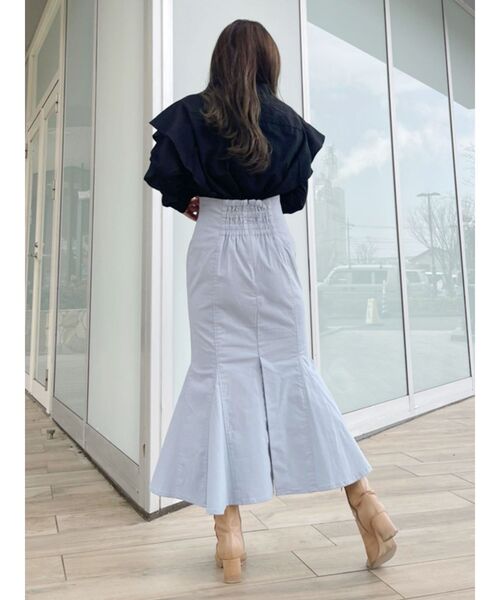 COTORICA（コトリカ）の「サイドフリルオーバーシャツ（シャツ/ブラウス・レディース・ブラック/オフホワイト/ダークオレンジ・FREE）」の20枚目の写真