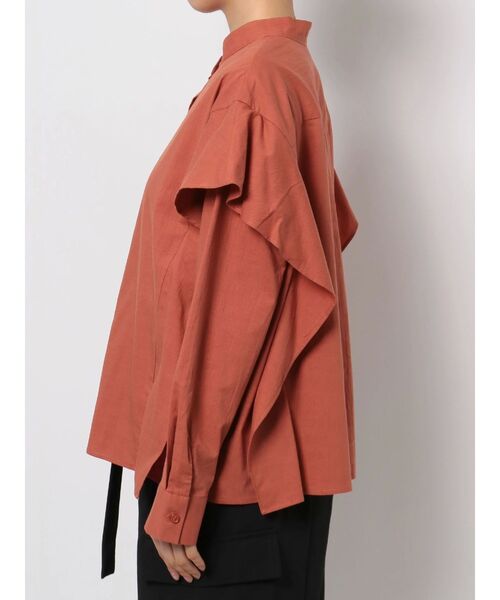 COTORICA（コトリカ）の「サイドフリルオーバーシャツ（シャツ/ブラウス・レディース・ブラック/オフホワイト/ダークオレンジ・FREE）」の22枚目の写真