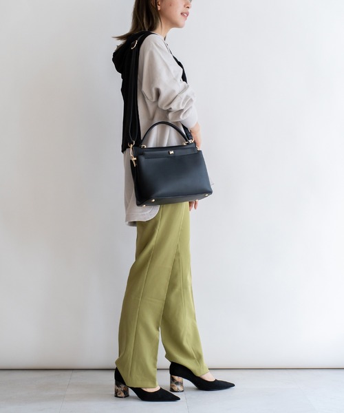 VitaFelice（ヴィータフェリーチェ）の「2スペース2wayコンビカラーバッグ（ハンドバッグ・レディース・アイボリー/ピンク系その他/グレー/ブラック/ホワイト系その他/ベージュ系その他/ホワイト系その他2・FREE）」の14枚目の写真