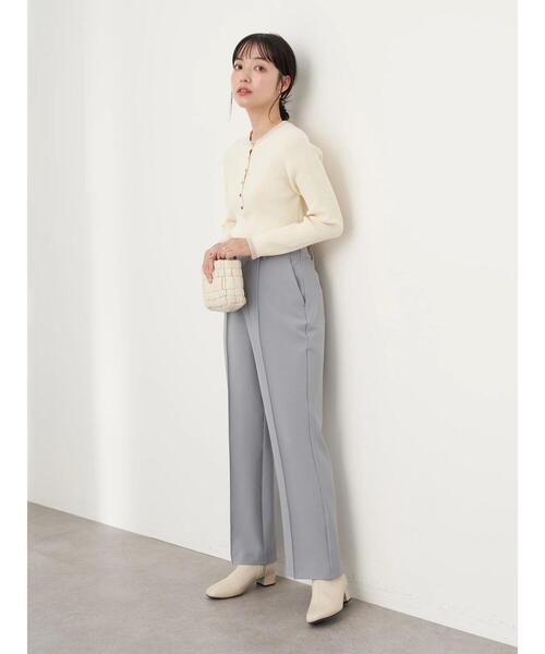 earth music&ecology（アースミュージックアンドエコロジー）の「ヘンリ-ネックリブニットプルオーバー＊（ニット/セーター・レディース・ブラック/サックスブルー/アイボリー/モカ・S/M）」の12枚目の写真