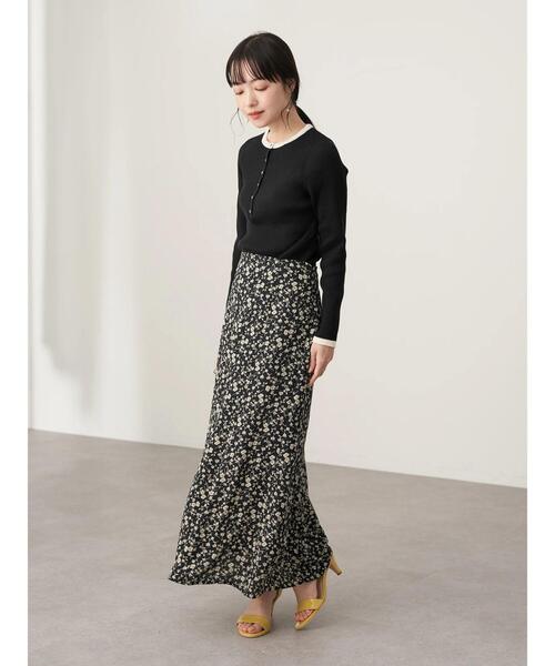 earth music&ecology（アースミュージックアンドエコロジー）の「ヘンリ-ネックリブニットプルオーバー＊（ニット/セーター・レディース・ブラック/サックスブルー/アイボリー/モカ・S/M）」の18枚目の写真