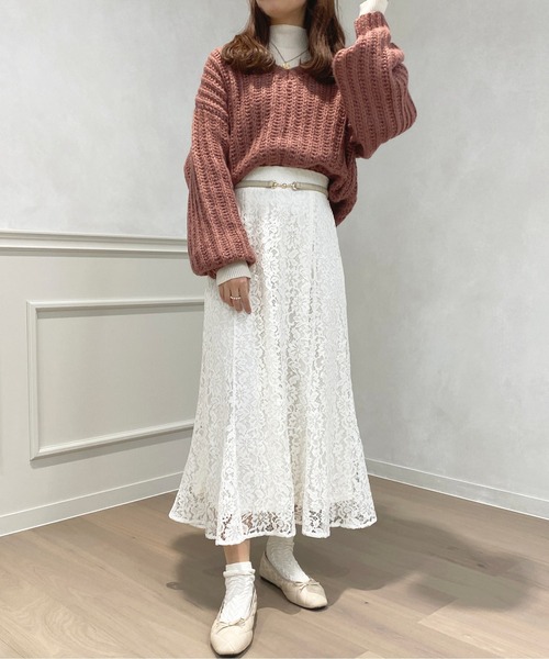 seebychloe ざっくり編みニット オフホワイト セール】ざっくり編みニット【ZOZOTOWN限定アイテム】（ニット