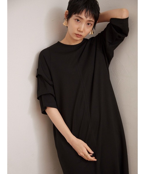 armonia（アルモニーア）の「armonia.デザイン袖ワンピース（ワンピース・レディース・ブラック/オフホワイト・FREE）」の18枚目の写真