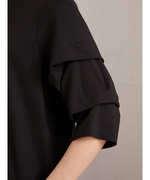 armonia（アルモニーア）の「armonia.デザイン袖ワンピース（ワンピース・レディース・ブラック/オフホワイト・FREE）」の13枚目の写真