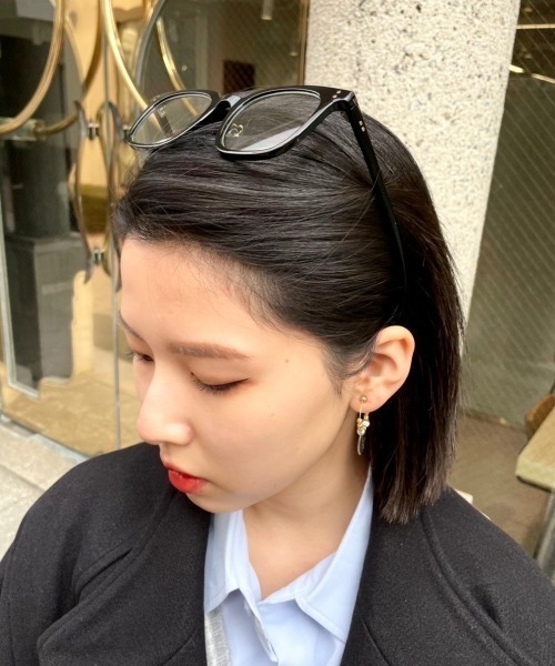 Chikashitsu +(チカシツプラス)の「【Chikashitsu +/チカシツプラス】2021 clear sunglasses 03/クリア眼鏡 メガネ 黒縁眼鏡 黒縁メガネ サングラス(メガネ・メンズ・ブラック・ONE SIZE)」の3枚目の写真
