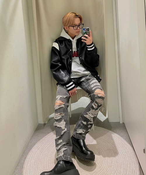 Chikashitsu +(チカシツプラス)の「【Chikashitsu +/チカシツプラス】2021 clear sunglasses 03/クリア眼鏡 メガネ 黒縁眼鏡 黒縁メガネ サングラス(メガネ・メンズ・ブラック・ONE SIZE)」の18枚目の写真