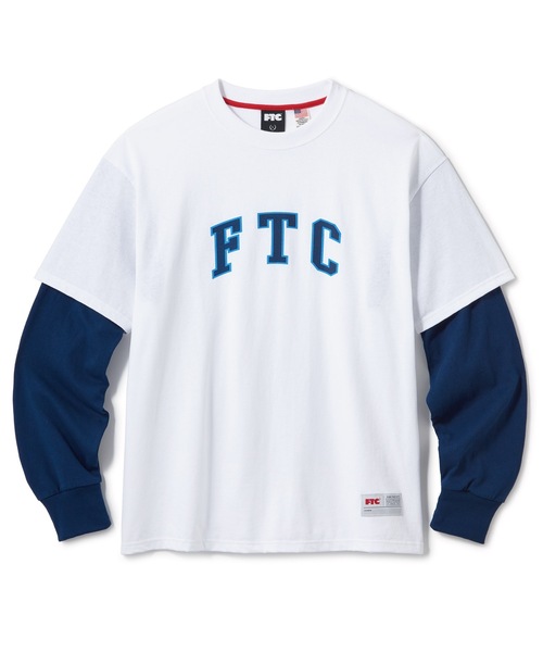 FTC（エフティーシー）の「LAYERED L/S TOP（Tシャツ/カットソー・メンズ・ホワイト/ブラック/ネイビー/オレンジ・SMALL/MEDIUM/LARGE/X-LARGE）」の2枚目の写真