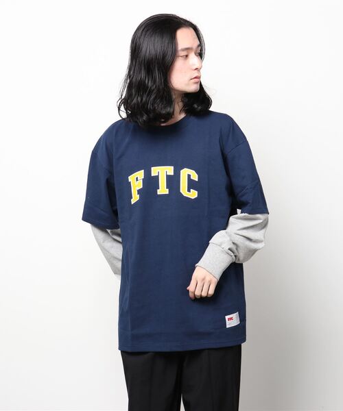 FTC（エフティーシー）の「LAYERED L/S TOP（Tシャツ/カットソー・メンズ・ホワイト/ブラック/ネイビー/オレンジ・SMALL/MEDIUM/LARGE/X-LARGE）」の5枚目の写真