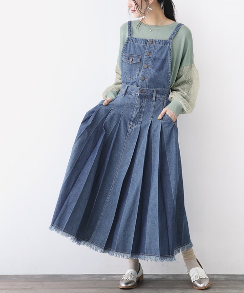 オシャレウォーカー　デニムプリーツ2wayジャンスカ osharewalker（オシャレウォーカー）の「【廃盤】『デニム
