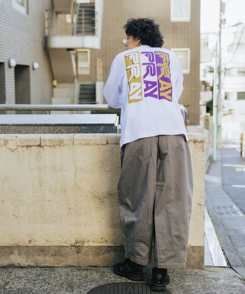 POWERS（パワーズ）の「POWERS/パワーズ PRAYPRAYPRAY LS TEE ロゴロンT ロングスリーブ ワンポイント 長袖（Tシャツ/カットソー・メンズ・パープル/ホワイト/グリーン・L/XL/M）」の21枚目の写真