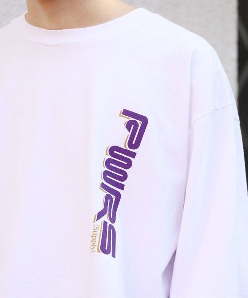 POWERS（パワーズ）の「POWERS/パワーズ PRAYPRAYPRAY LS TEE ロゴロンT ロングスリーブ ワンポイント 長袖（Tシャツ/カットソー・メンズ・パープル/ホワイト/グリーン・L/XL/M）」の10枚目の写真