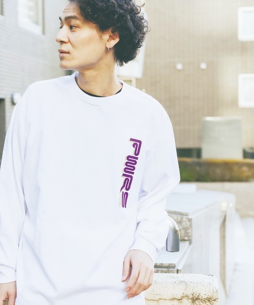 POWERS（パワーズ）の「POWERS/パワーズ PRAYPRAYPRAY LS TEE ロゴロンT ロングスリーブ ワンポイント 長袖（Tシャツ/カットソー・メンズ・パープル/ホワイト/グリーン・L/XL/M）」の6枚目の写真
