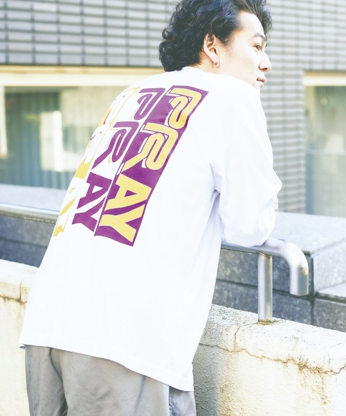 POWERS（パワーズ）の「POWERS/パワーズ PRAYPRAYPRAY LS TEE ロゴロンT ロングスリーブ ワンポイント 長袖（Tシャツ/カットソー・メンズ・パープル/ホワイト/グリーン・L/XL/M）」の7枚目の写真