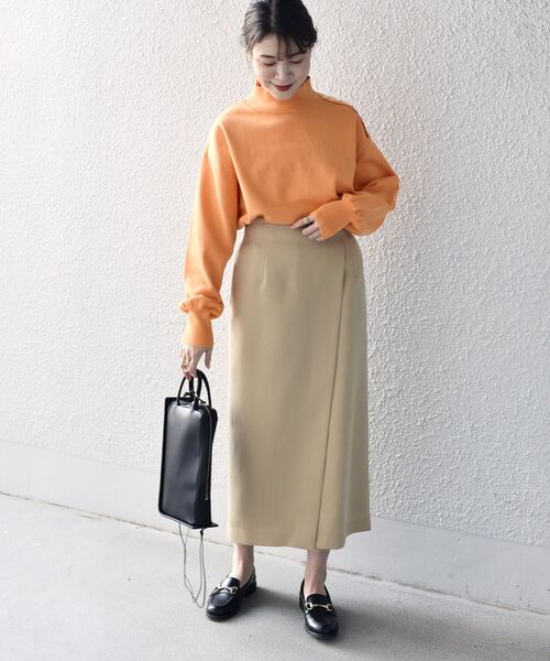 SHIPS（シップス）の「〈手洗い可能〉オーガニックコットンシルクハイネックプルオーバー（ニット/セーター・レディース・オレンジ/ライム/グレー系その他/オフホワイト・ONE SIZE）」の22枚目の写真