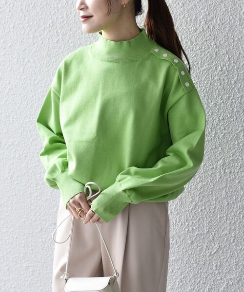 SHIPS（シップス）の「〈手洗い可能〉オーガニックコットンシルクハイネックプルオーバー（ニット/セーター・レディース・オレンジ/ライム/グレー系その他/オフホワイト・ONE SIZE）」の20枚目の写真