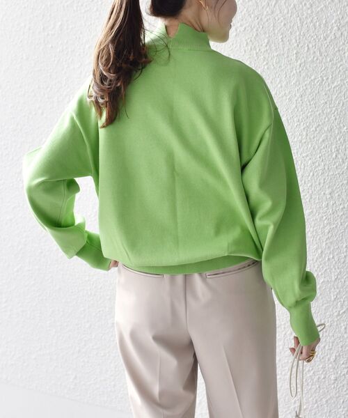 SHIPS（シップス）の「〈手洗い可能〉オーガニックコットンシルクハイネックプルオーバー（ニット/セーター・レディース・オレンジ/ライム/グレー系その他/オフホワイト・ONE SIZE）」の19枚目の写真