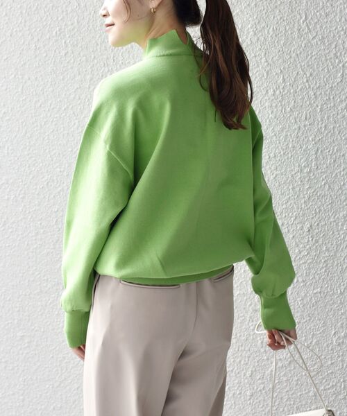 SHIPS（シップス）の「〈手洗い可能〉オーガニックコットンシルクハイネックプルオーバー（ニット/セーター・レディース・オレンジ/ライム/グレー系その他/オフホワイト・ONE SIZE）」の18枚目の写真