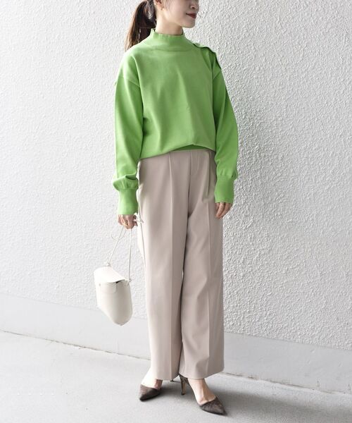 SHIPS（シップス）の「〈手洗い可能〉オーガニックコットンシルクハイネックプルオーバー（ニット/セーター・レディース・オレンジ/ライム/グレー系その他/オフホワイト・ONE SIZE）」の16枚目の写真