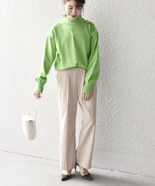 SHIPS（シップス）の「〈手洗い可能〉オーガニックコットンシルクハイネックプルオーバー（ニット/セーター・レディース・オレンジ/ライム/グレー系その他/オフホワイト・ONE SIZE）」の14枚目の写真