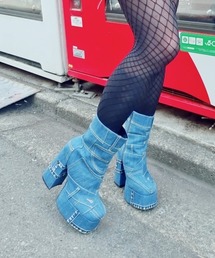 JeffreyCampbell/ジェフリーキャンベル　厚底　デニムブーツ 厚底デニムブーツ Jeffrey Campbell│Jeffrey Campbell OFFICIAL
