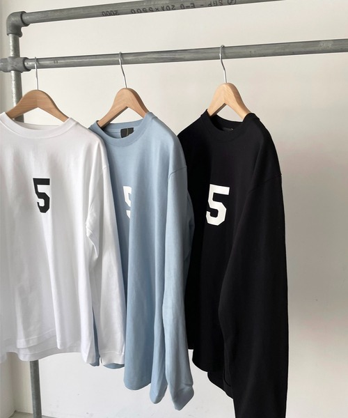 CANAL JEAN（キャナルジーン）の「1975 TOKYO(1975 トーキョー) "TEAM5"ロングTシャツ（Tシャツ/カットソー・レディース・ホワイト/ブラック/ブルー・LARGE/X-LARGE）」の4枚目の写真