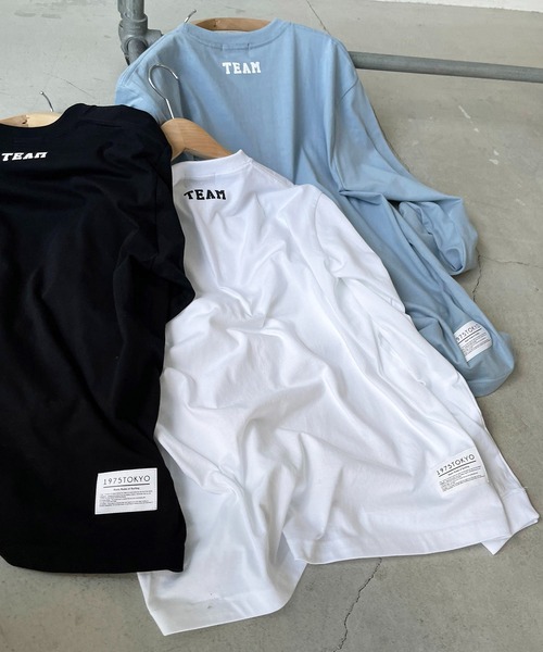 CANAL JEAN（キャナルジーン）の「1975 TOKYO(1975 トーキョー) "TEAM5"ロングTシャツ（Tシャツ/カットソー・レディース・ホワイト/ブラック/ブルー・LARGE/X-LARGE）」の5枚目の写真