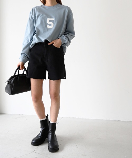 CANAL JEAN（キャナルジーン）の「1975 TOKYO(1975 トーキョー) "TEAM5"ロングTシャツ（Tシャツ/カットソー・レディース・ホワイト/ブラック/ブルー・LARGE/X-LARGE）」の12枚目の写真
