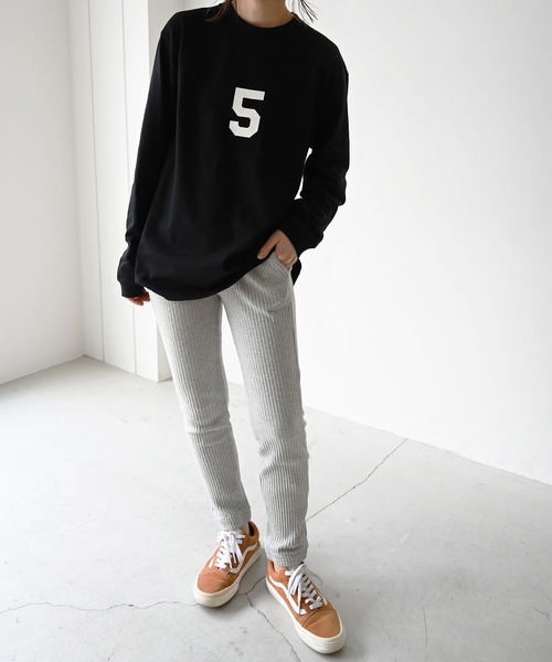 CANAL JEAN（キャナルジーン）の「1975 TOKYO(1975 トーキョー) "TEAM5"ロングTシャツ（Tシャツ/カットソー・レディース・ホワイト/ブラック/ブルー・LARGE/X-LARGE）」の9枚目の写真
