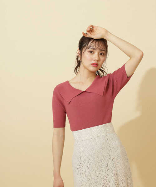 PROPORTION BODY DRESSING（プロポーションボディドレッシング）の「カラーリブニット / 1212170402（ニット/セーター・レディース・レッド/ホワイト系その他/ブラック・FREE）」の20枚目の写真