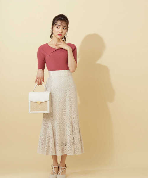 PROPORTION BODY DRESSING（プロポーションボディドレッシング）の「カラーリブニット / 1212170402（ニット/セーター・レディース・レッド/ホワイト系その他/ブラック・FREE）」の21枚目の写真