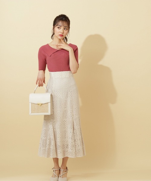 PROPORTION BODY DRESSING（プロポーションボディドレッシング）の「カラーリブニット / 1212170402（ニット/セーター・レディース・レッド/ホワイト系その他/ブラック・FREE）」の5枚目の写真