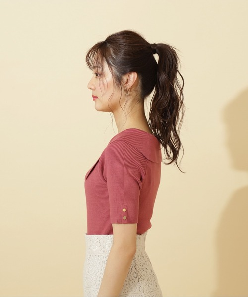 PROPORTION BODY DRESSING（プロポーションボディドレッシング）の「カラーリブニット / 1212170402（ニット/セーター・レディース・レッド/ホワイト系その他/ブラック・FREE）」の10枚目の写真