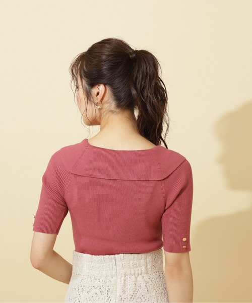 PROPORTION BODY DRESSING（プロポーションボディドレッシング）の「カラーリブニット / 1212170402（ニット/セーター・レディース・レッド/ホワイト系その他/ブラック・FREE）」の6枚目の写真