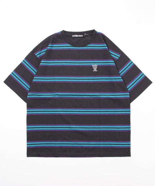 DOUBLE STEAL(ダブルスティール)の「DS Border Tシャツ(Tシャツ/カットソー・メンズ・ホワイト/チャコールグレー/ブラック/マスタード・MEDIUM/X-LARGE/LARGE)」の3枚目の写真