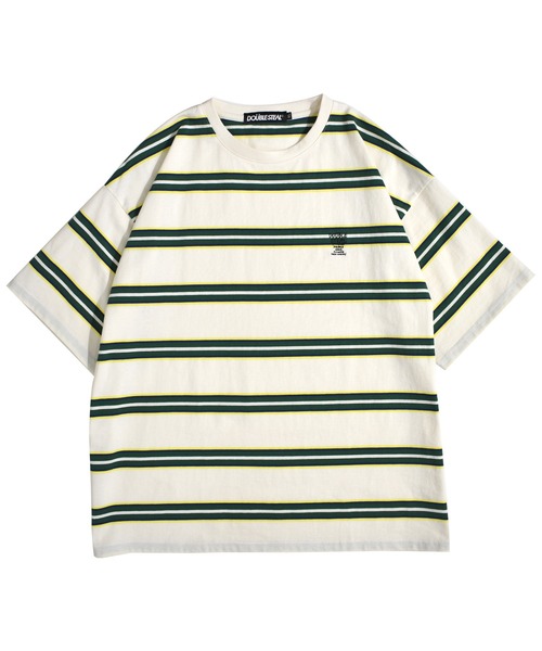 DOUBLE STEAL(ダブルスティール)の「DS Border Tシャツ(Tシャツ/カットソー・メンズ・ホワイト/チャコールグレー/ブラック/マスタード・MEDIUM/X-LARGE/LARGE)」の2枚目の写真