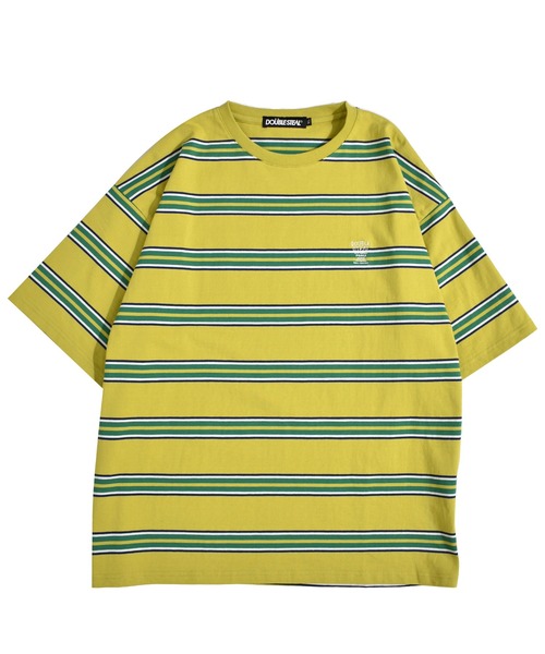 DOUBLE STEAL(ダブルスティール)の「DS Border Tシャツ(Tシャツ/カットソー・メンズ・ホワイト/チャコールグレー/ブラック/マスタード・MEDIUM/X-LARGE/LARGE)」の4枚目の写真