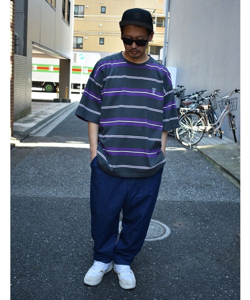 DOUBLE STEAL(ダブルスティール)の「DS Border Tシャツ(Tシャツ/カットソー・メンズ・ホワイト/チャコールグレー/ブラック/マスタード・MEDIUM/X-LARGE/LARGE)」の18枚目の写真